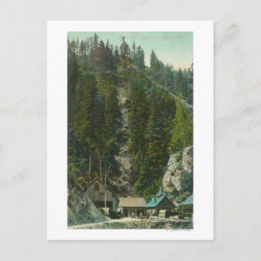 カリフォルニア州シャスタキングマイニングケネットのビュー ポストカード (正面)