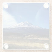 カリフォルニア州シャスタ山 ガラスコースター (裏面)