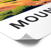 カリフォルニア州シャスタ山 トラベル プリント (角)