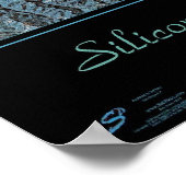 カリフォルニア州シリコンバレー衛星ポスタープリント ポスター (角)