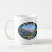 カリフォルニア州ジューンレイク コーヒーマグカップ (左)