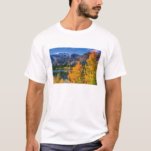 カリフォルニア州ジューン湖周辺の秋 Tシャツ (正面)