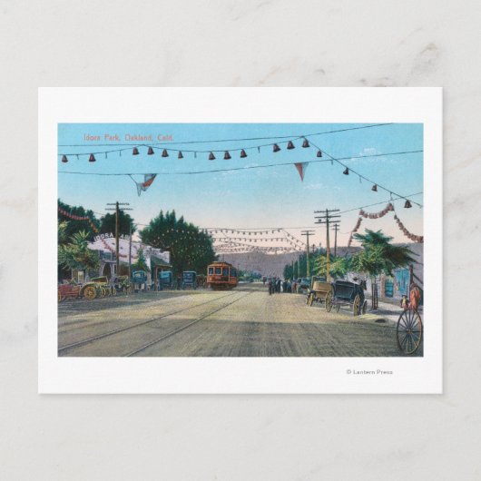 カリフォルニア州ストリートオークランドからアイドラパークの景色 ポストカード (正面)