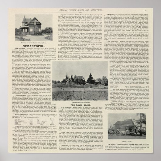 カリフォルニア州セバストポリ ポスター (正面)