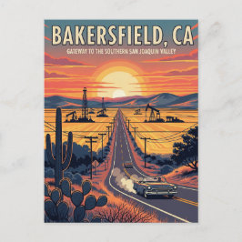 カリフォルニア州セントラルバレー・ベーカーズフィールド ポストカード