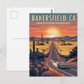 カリフォルニア州セントラルバレー・ベーカーズフィールド ポストカード (正面/裏面)