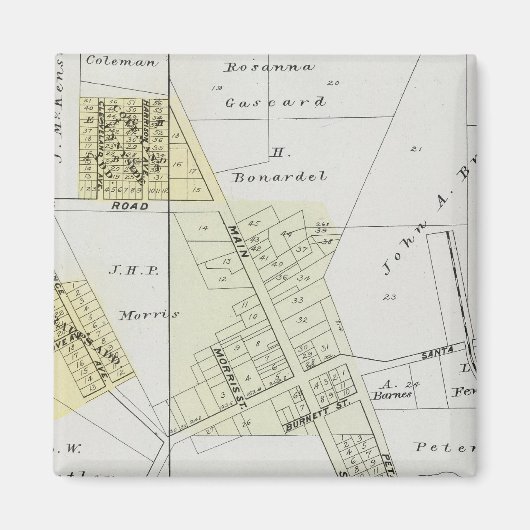 カリフォルニア州ソノマ郡12 マグネット (正面)