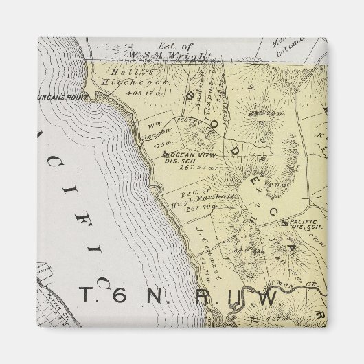 カリフォルニア州ソノマ郡14 マグネット (正面)