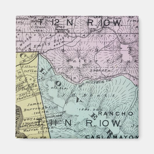 カリフォルニア州ソノマ郡18 マグネット (正面)