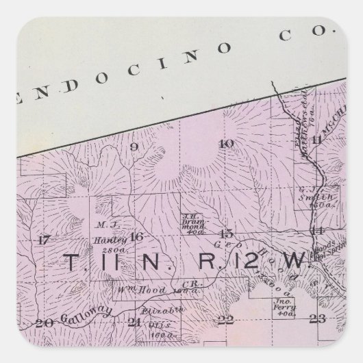 カリフォルニア州ソノマ郡24 スクエアシール (正面)