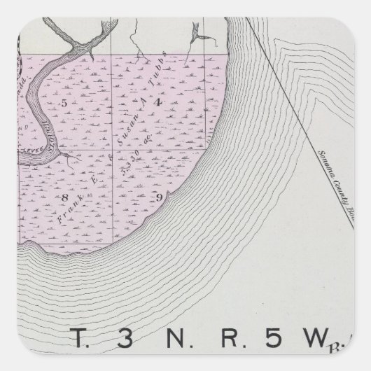 カリフォルニア州ソノマ郡24 スクエアシール (正面)