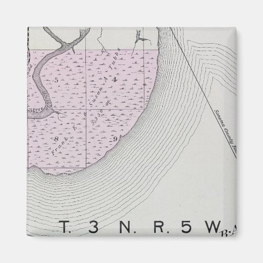 カリフォルニア州ソノマ郡24 マグネット (正面)