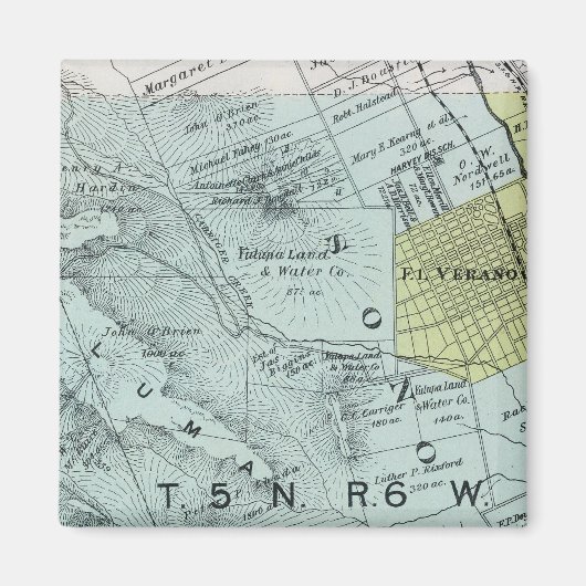 カリフォルニア州ソノマ郡26 マグネット (正面)