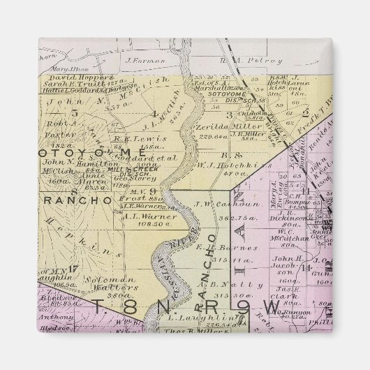 カリフォルニア州ソノマ郡2 マグネット (正面)