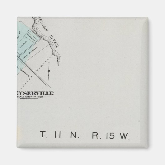 カリフォルニア州ソノマ郡3 マグネット (正面)