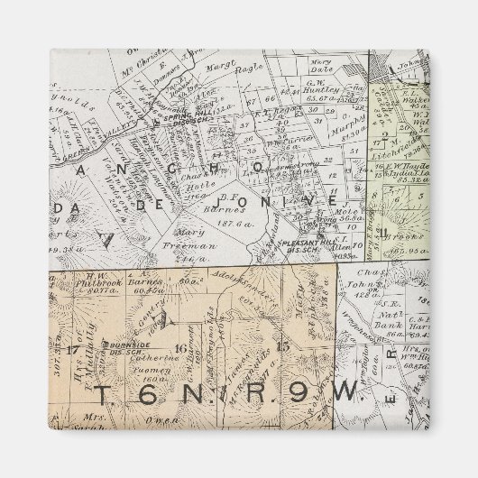 カリフォルニア州ソノマ郡7 マグネット (正面)