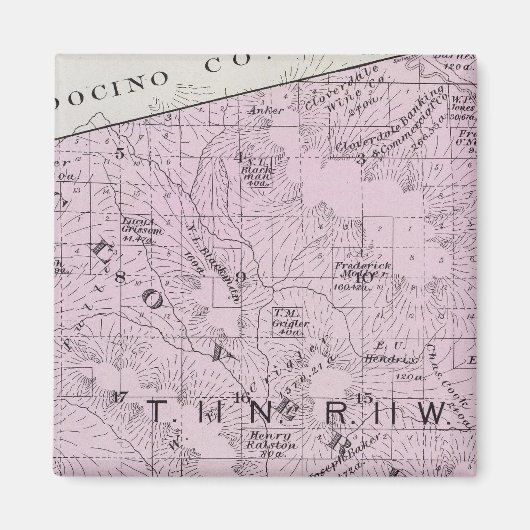 カリフォルニア州ソノマ郡7 マグネット (正面)