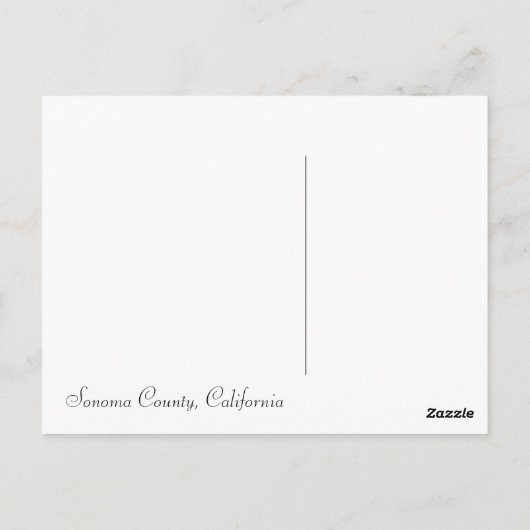 カリフォルニア州ソノマ郡 ポストカード (裏面)