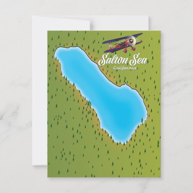 カリフォルニア州ソルトン湖アメリカ地図 (正面)