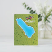 カリフォルニア州ソルトン湖アメリカ地図 ポストカード (スタンド正面)
