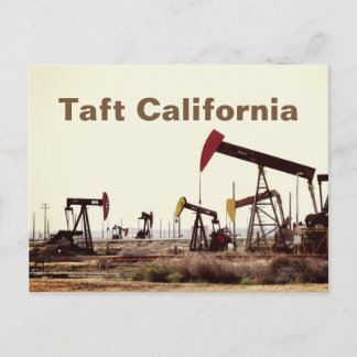 カリフォルニア州タフトのポンプジャック ポストカード