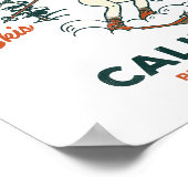 カリフォルニア州タホおもしろいレトロスキー&ビアアート ポスター (角)