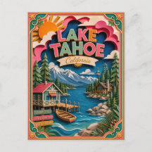 カリフォルニア州タホ湖のペーパーアート