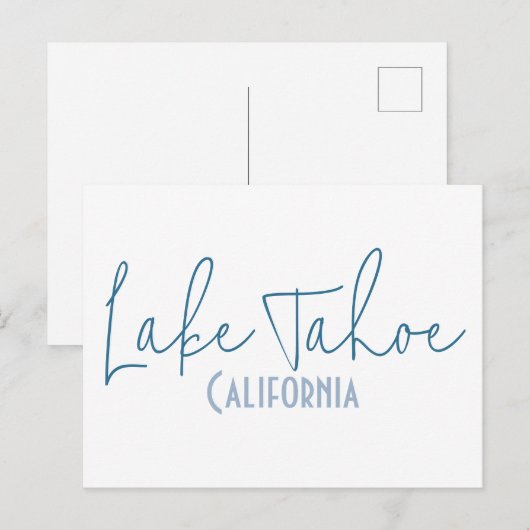 カリフォルニア州タホ湖の旅行のお土産 ポストカード (正面/裏面)