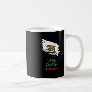 カリフォルニア州タホ湖ペイントスプラッターフラグバケーション コーヒーマグカップ