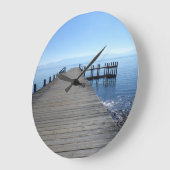 カリフォルニア州タホ湖 ラージ壁時計 (傾斜)