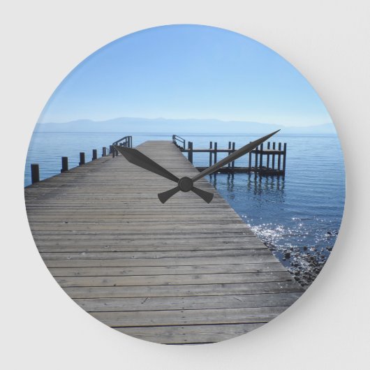 カリフォルニア州タホ湖 ラージ壁時計 (正面)