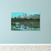カリフォルニア州タラック山とタホ湖 キャンバスプリント (インサイチュ (ウッドフロア))