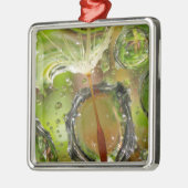 カリフォルニア州タンポポポ種子の水 メタルオーナメント (左)