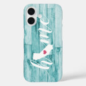 カリフォルニア州ターコイズウッドルック Case-Mate iPhoneケース (裏面)