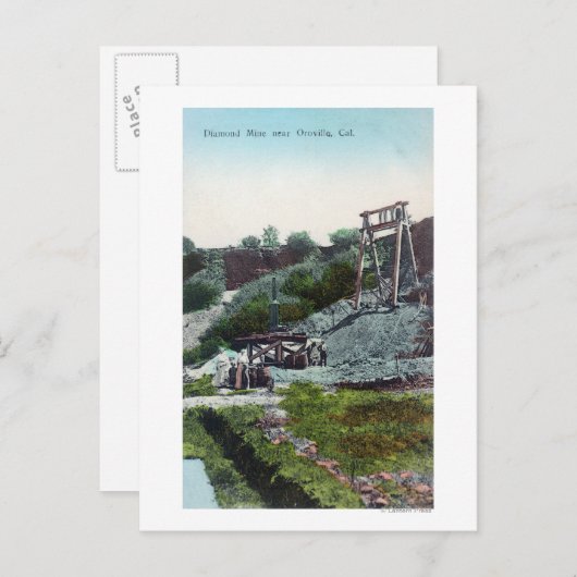 カリフォルニア州ダイアモンドマインオロビルの景色 ポストカード (正面/裏面)