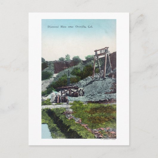 カリフォルニア州ダイアモンドマインオロビルの景色 ポストカード (正面)