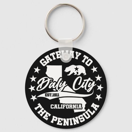 カリフォルニア州ダリーシティ キーホルダー (正面)