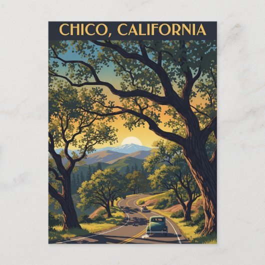 カリフォルニア州チコの旅 ポストカード (正面)