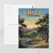 カリフォルニア州チコの旅 ポストカード (正面/裏面)