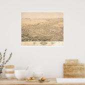 カリフォルニア州チコ。パノラママップ1871 (0272A) ポスター (キッチン)