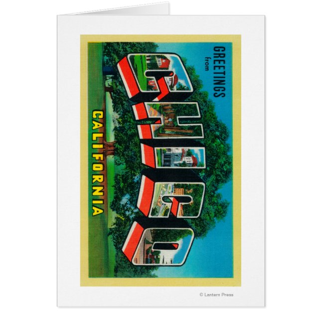 カリフォルニア州チコ – ラージレターシーン (正面)