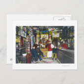 カリフォルニア州チャイナタウン・シーンハンフォード ポストカード (正面/裏面)