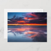 カリフォルニア州チャンネル諸島上空の夕日 ポストカード (正面/裏面)