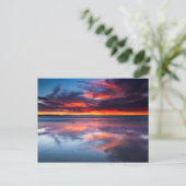 カリフォルニア州チャンネル諸島上空の夕日 ポストカード (スタンド正面)