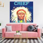 カリフォルニア州チーフオレンジラベルレッドランズ キャンバスプリント (インサイチュ (リビング))