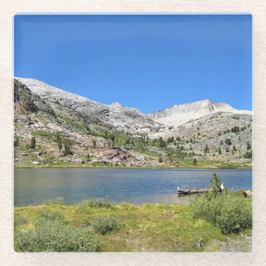 カリフォルニア州ティオガ・パスShell Lake ガラスコースター (正面)