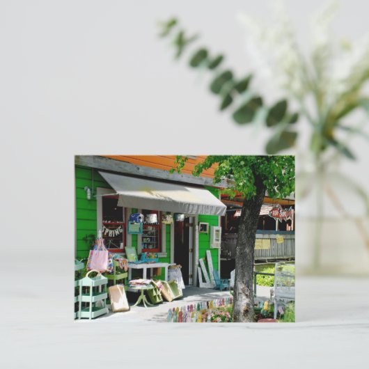 カリフォルニア州デービスのダウンタウン ポストカード (スタンド正面)