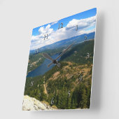 カリフォルニア州ドナーレイク スクエア壁時計 (傾斜)