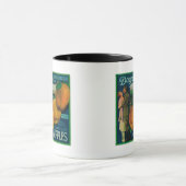 カリフォルニア州ドーボーイApple Crate LabelWatsonville マグカップ (中央)