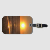 カリフォルニア州ニューポートビーチの夕日 ラゲッジタグ (正面横)